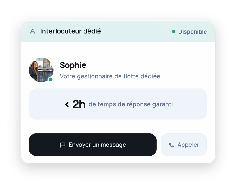 Fiche d'une gestionnaire de flotte dédiée